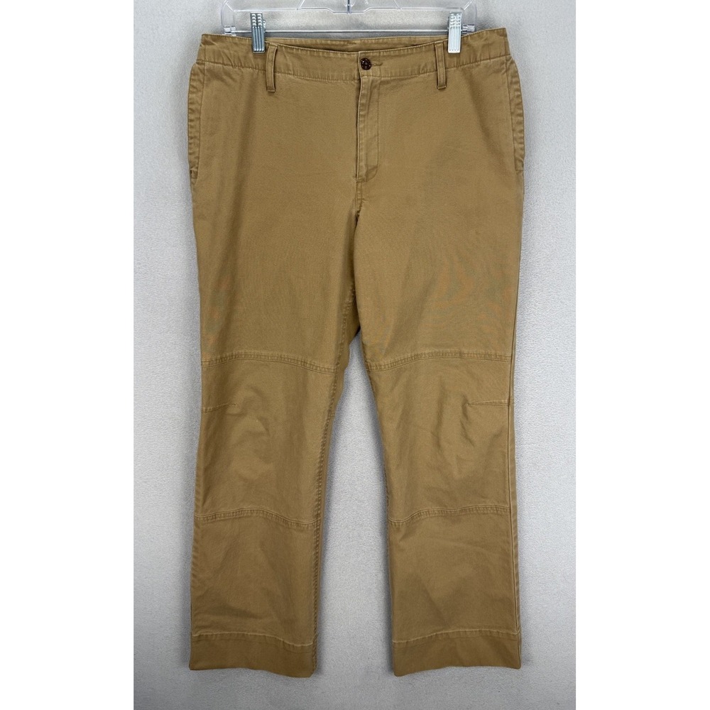 Ruff Hewn Women's Sz 14 Brown Straight Leg Mid-Rise Workwear Carpenter Pants